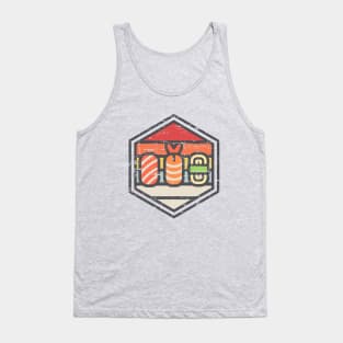 Retro Badge Sushi Light Tank Top